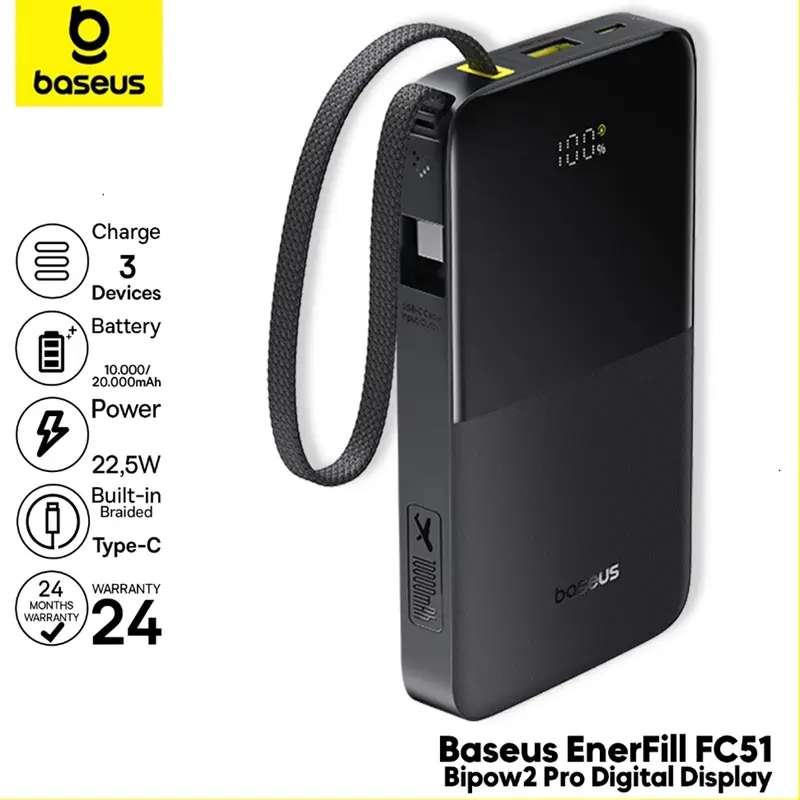 Baseus EnerFill FC51 Bipow 2 Pro 22.5W 20000mAh - Linkphones Center