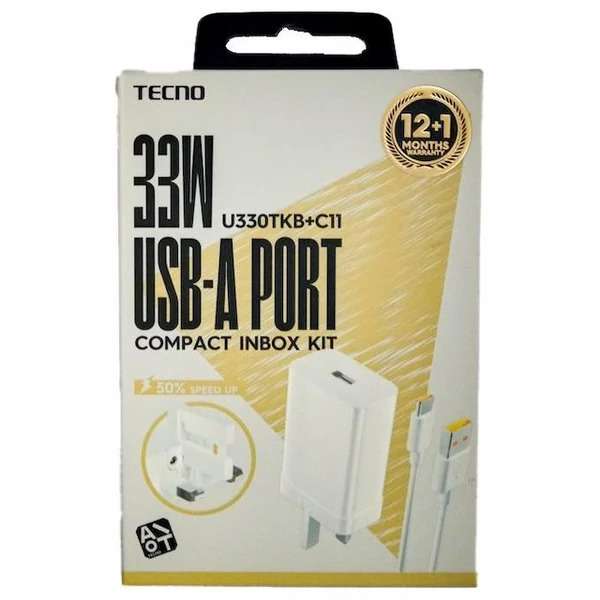 Tecno 33W Charger (U330TKB+C11) - Linkphones Center